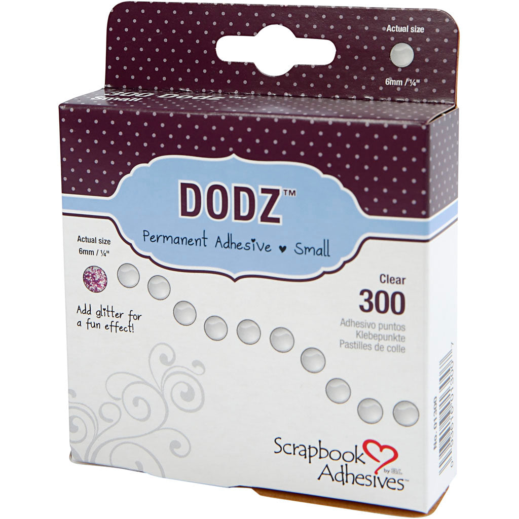 Dodz Selbstklebepunkte, D 6 mm, Stärke 0,5 mm, 300 Stück 1 Box