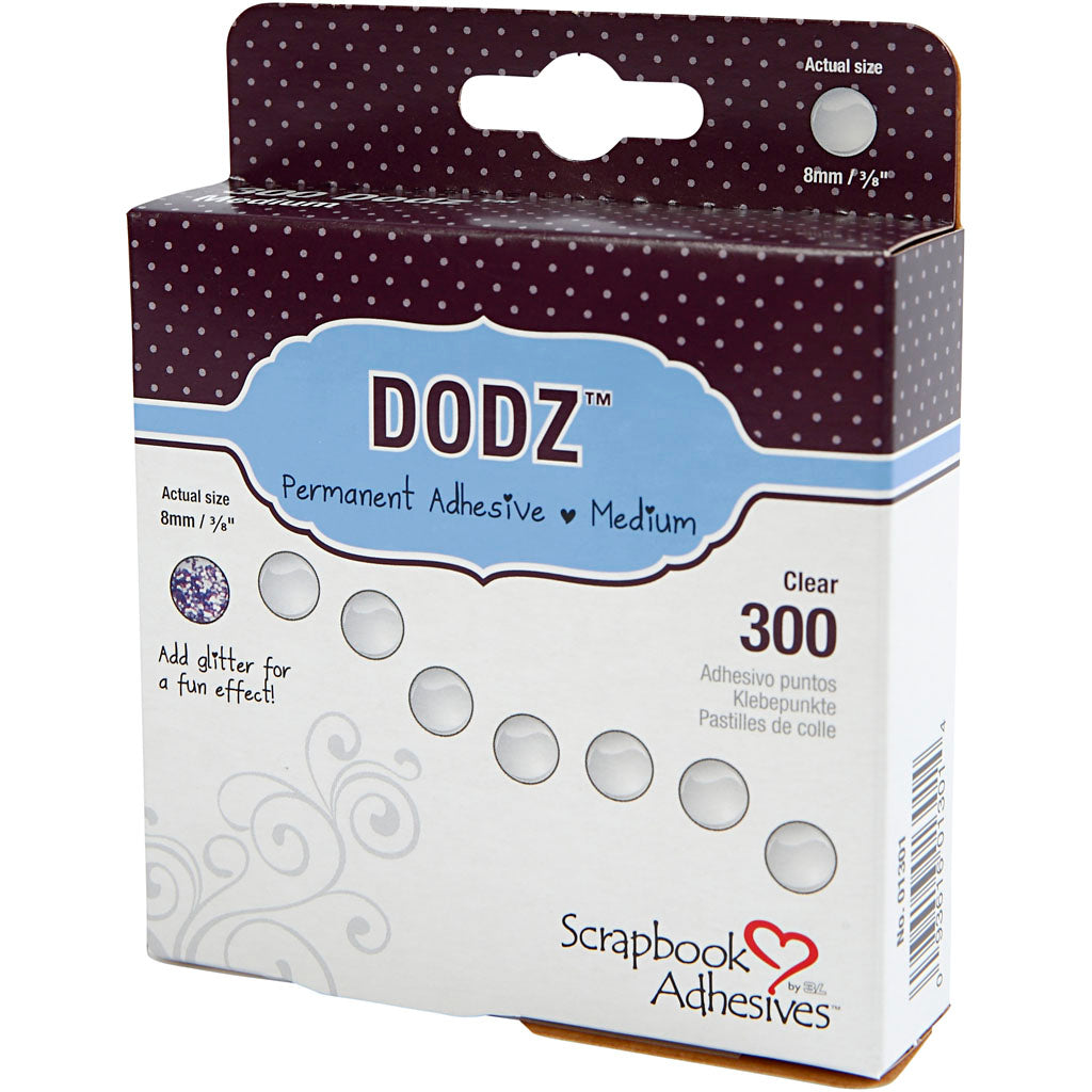 Dodz Selbstklebepunkte, D 8 mm, Stärke 0,5 mm, mittel, 300 Stück 1 Box