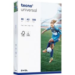 Kopierpapier Tecno Universal 2100011550 A3 80 g m² weiß 500 Blatt