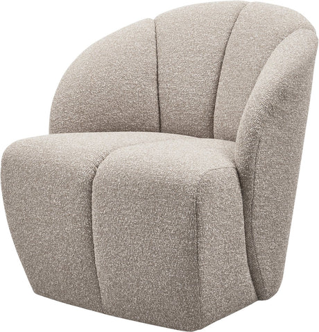 Woood mojo draaifauteuil - bouclé - beige melange - 75x68x77