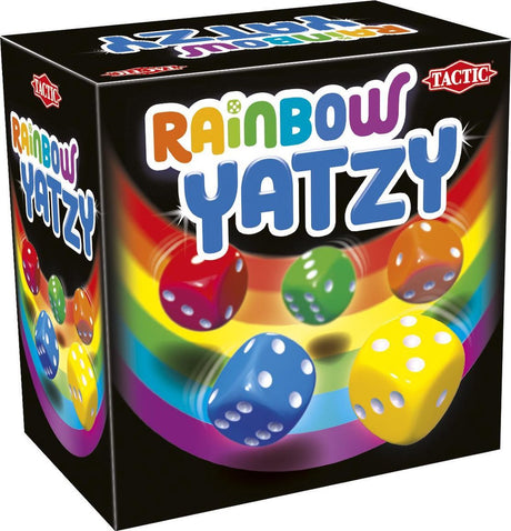 Taktik-Regenbogen-Yatzy – Würfelspiel – buntes Familienspiel – mit Regenbogen-Einlage – ab 6 Jahren – 2 oder mehr Spieler