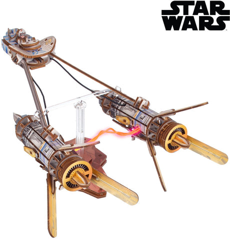 Ugears 3D-Modellbau – Anakin Skywalkers Podracer – Star Wars – mechanischer Bausatz aus Holz – Lernspielzeug