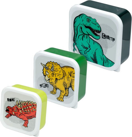 Puckator Lunchbox - Snackboxen - Dino - 3er-Set -