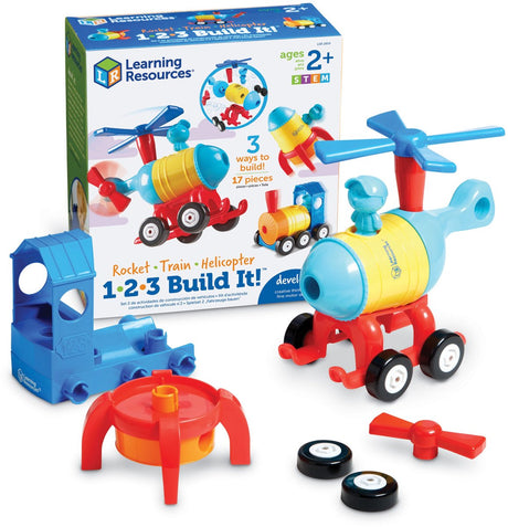 Lernressourcen 1-2-3 build it!™ Raketenzug-Helikopter – 2+