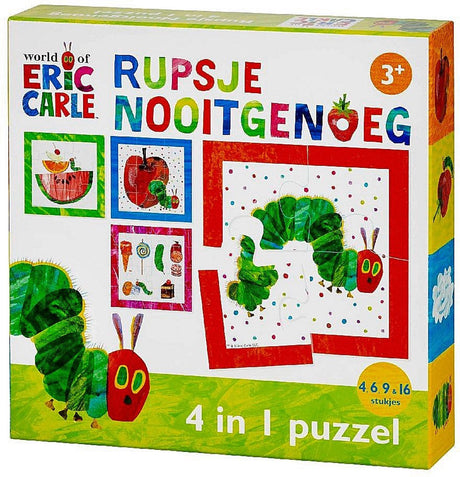 Bambolino Raupe Never Enough 4-in-1 Kinderpuzzle – 4, 6, 9 und 16 Teile – Kleinkind- und Vorschulspielzeug – für Mädchen und Jungen – ab 3 Jahren – Spielzeug
