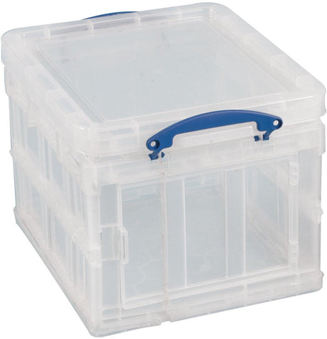 Wirklich nützliche Box-Aufbewahrungsbox 35 Liter faltbar | transparent