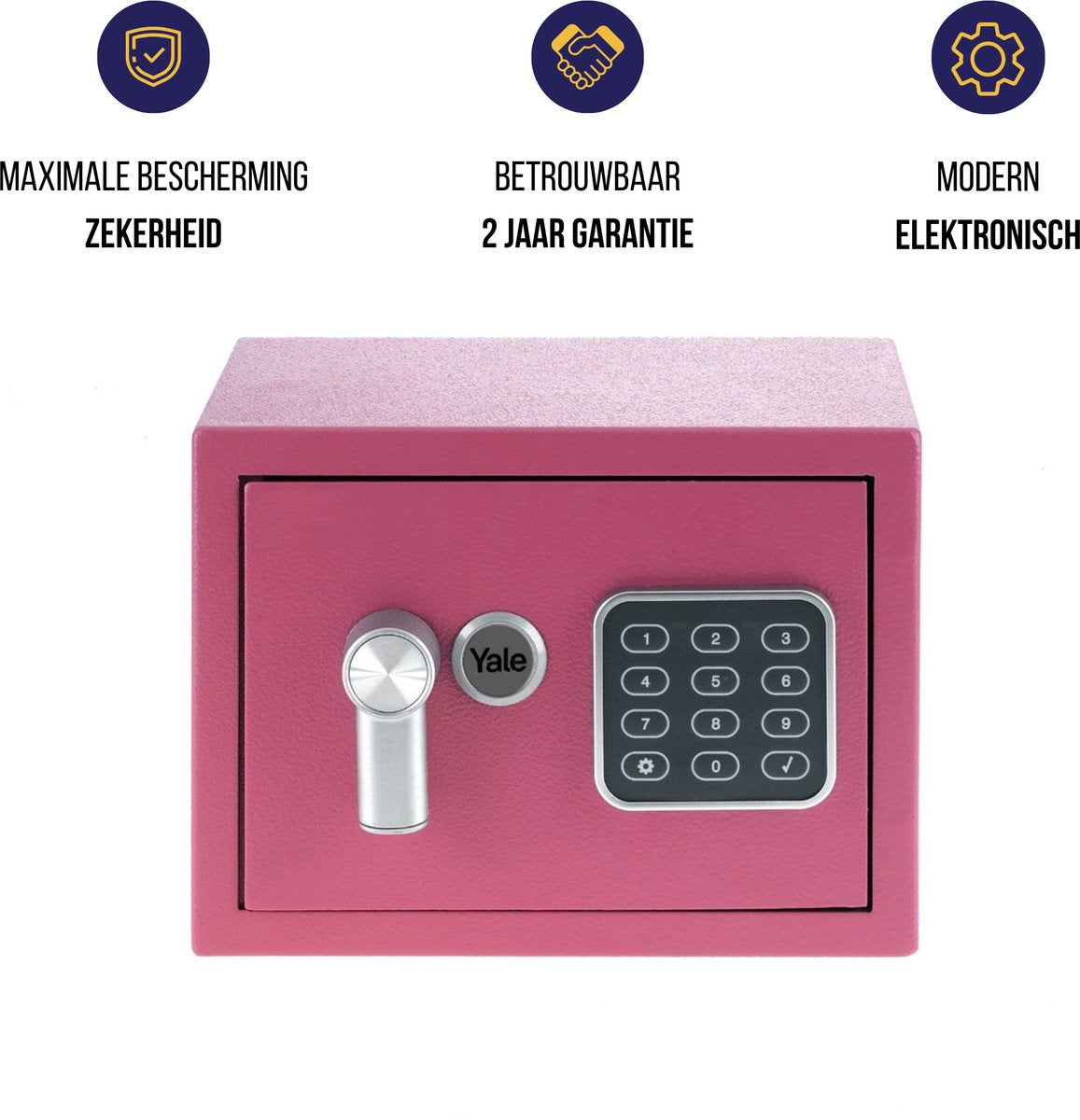 Yale – elektronischer Safe – Mini – Pink – Standardschutz – DB2