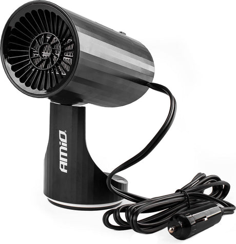 Amio Autoheizung Scheibenentfroster – Windschutzscheibenheizung – Heizgebläse – 12 Volt 150 W – Schwarz