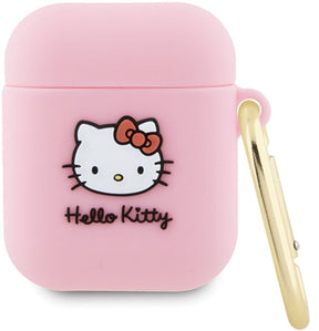 Hello kitty hello - kitty - siliconen 3d kitty hoofdhoes voor airpods 1 2 - roze