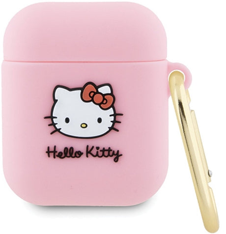 Hello kitty hello - kitty - siliconen 3d kitty hoofdhoes voor airpods 1 2 - roze