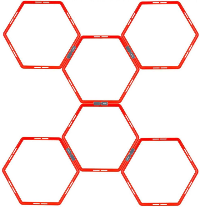 Avento trainingsframe hexagoon 6-delig - fluororanje