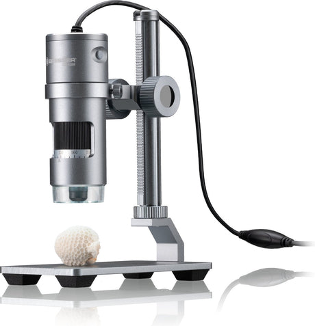 Bresser leistungsstarkes Digitalmikroskop 5MP mit USB, LED-Ringbeleuchtung 10x-280x Vergrößerung für Hobby und Profi