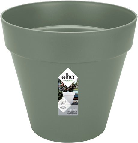 Elho Loft Urban Round 20 – Blumentopf für den Außenbereich – ø 19,3 x H 17,5 cm – Pistaziengrün