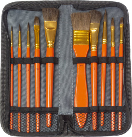Känguru-Pinselset - Aquarell - 10 Stück im Etui
