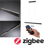 Paulmann LED Hängelampe Smart Home Zigbee 3.0 aptare 2700k dimmbar 2x2400lm 2x18w schwarz gebürstet