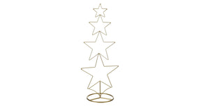 Ornament houder ster goud - l46xb32xh110cm