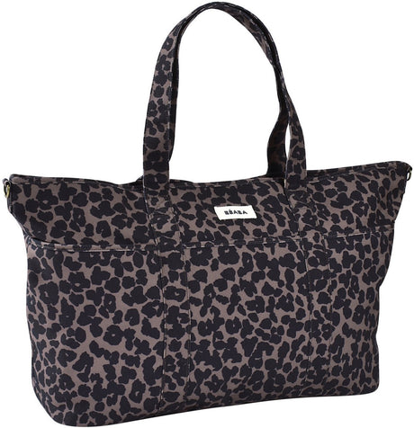 Béaba Madrid XXL Stilltasche – PFAS-freie Wickeltasche – Wickeltasche mit 11 Aufbewahrungsfächern – 65 x 18 x 34,5 cm – inklusive isothermischem Fach für Wickelauflage – Leopardenmuster