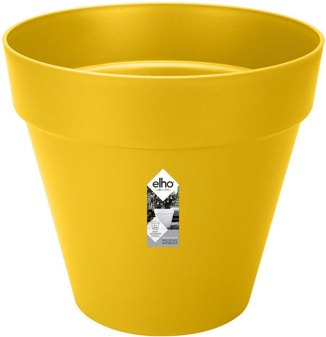 Elho Loft Urban Round 40 – Blumentopf für den Außenbereich – ø 38,5 x H 35,3 cm – Ocker
