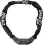 Dresco kettingcijferslot 90cm - rond 6mm - zwart