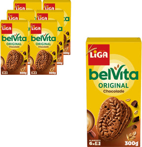 Liga Belvita Cookies Schokolade 6 x 300g – Cookie – Kekse für unterwegs oder Arbeit und Büro