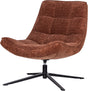 Woood Maudi Drehsessel - Chenille - Braun - 84x74x86