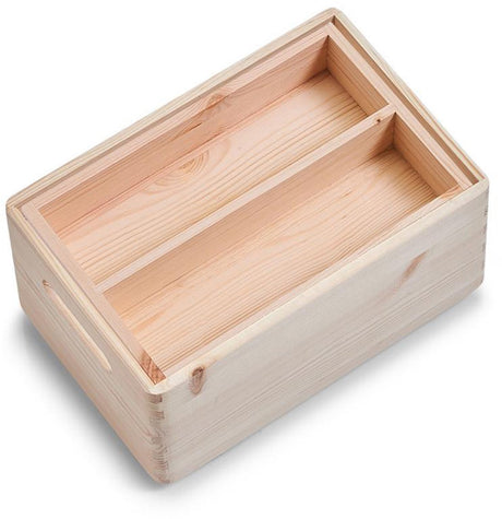 Zeller present houten opbergkist 30 x 20 x 15 cm zeller | uitneembare indeling