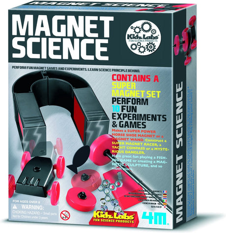 4m Wissenschaft und Spiele – Spielen mit Magneten – 10 Experimente – Kidzlabs – 8 Jahre