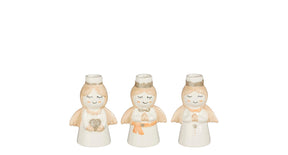 Kandelaar engel wit 3 assorti - l9xb6,5xh14cm