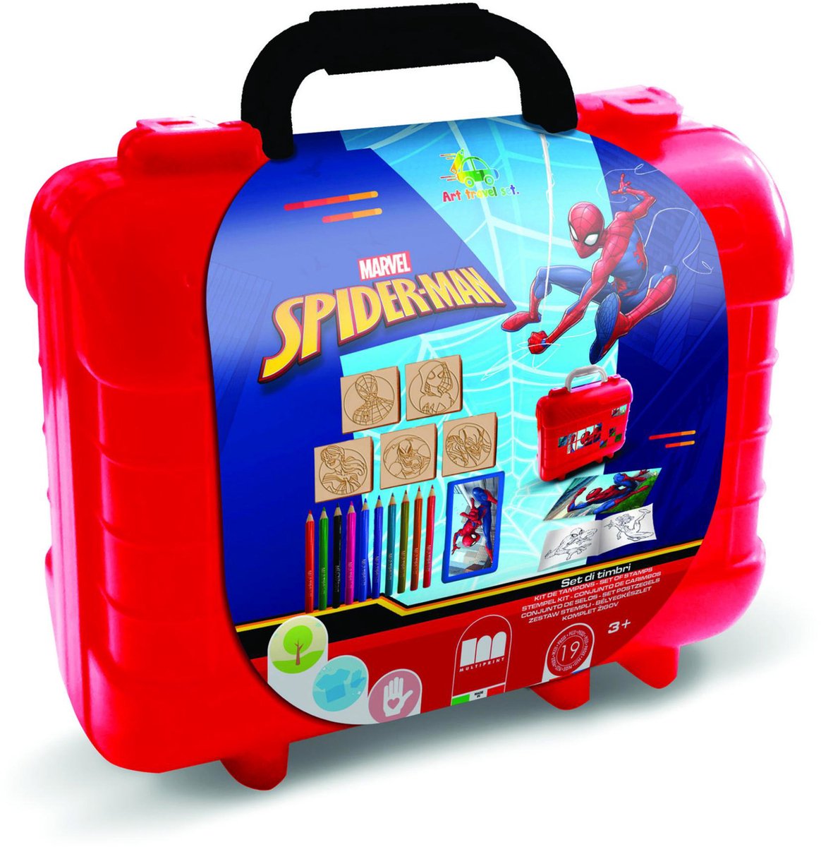 Multiprint Spiderman Color Stamp Koffer Set