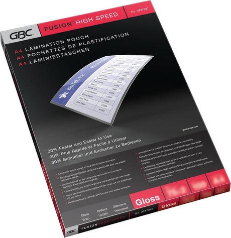 GBC-Laminierfolien A4 – hohe Geschwindigkeit – 150 Mikron – 100 Stück