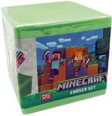 Markenloses Minecraft-Radiergummi-Set ohne Marke.