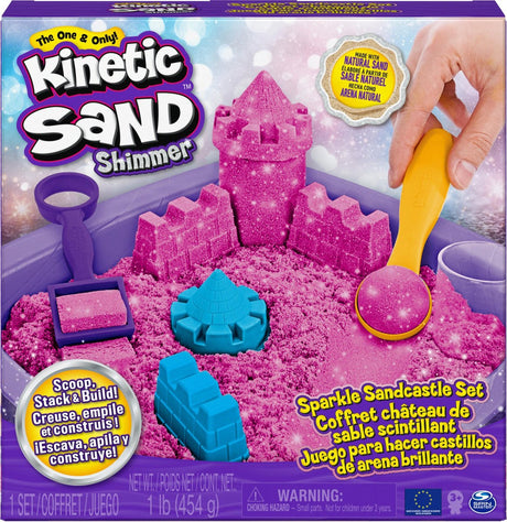 Spinmaster kinetischer Sand, funkelnde Sandburg in Rosa