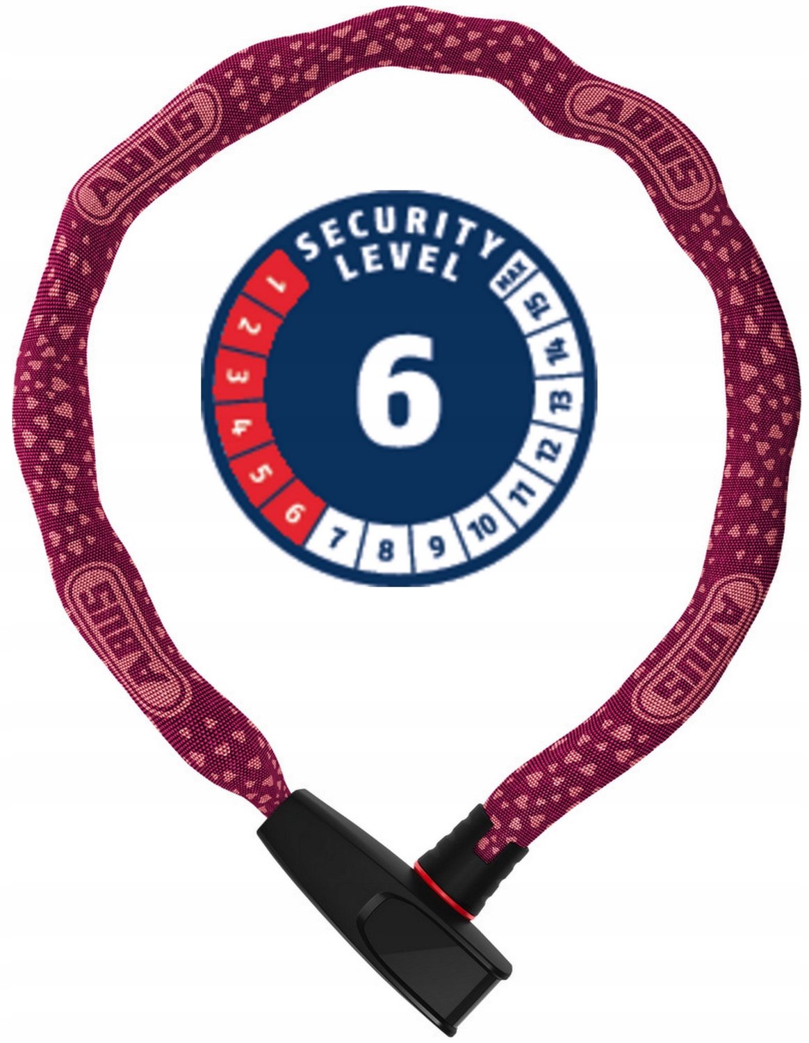 Abus Kettenschloss Catena 6806k 85 Kirschherz 75cm