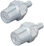Proplus set van 2 schroefbare accupolen m8 – voor (lithium) accu met standaard accupolen – plus- en minpool – zilver
