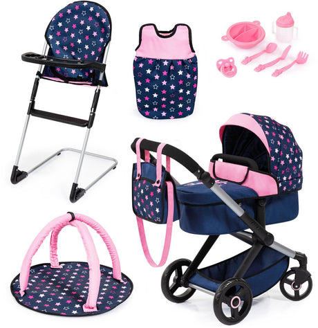 Xeo Deluxe Set Kombi-Puppenwagen