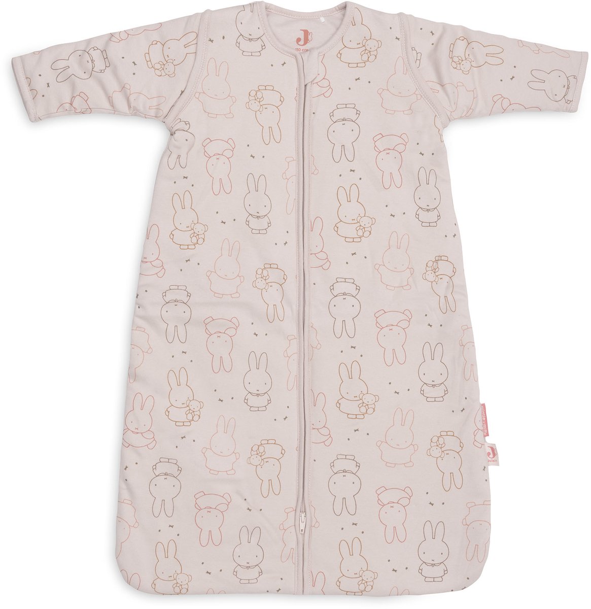Jollein schlafsack mit abnehmbaren ärmeln 110cm miffy moments - silk rose