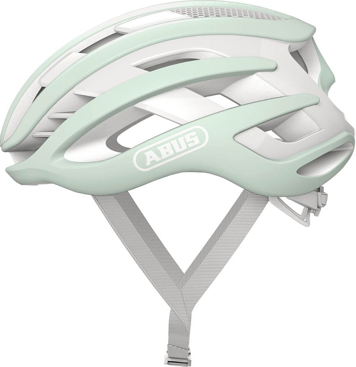 Abus Fahrradhelm Airbreaker Pure Mint L - 59-61 cm - Hellgrün - Für den Einsatz am Rennrad - Gravelbike geeignet - 230 g