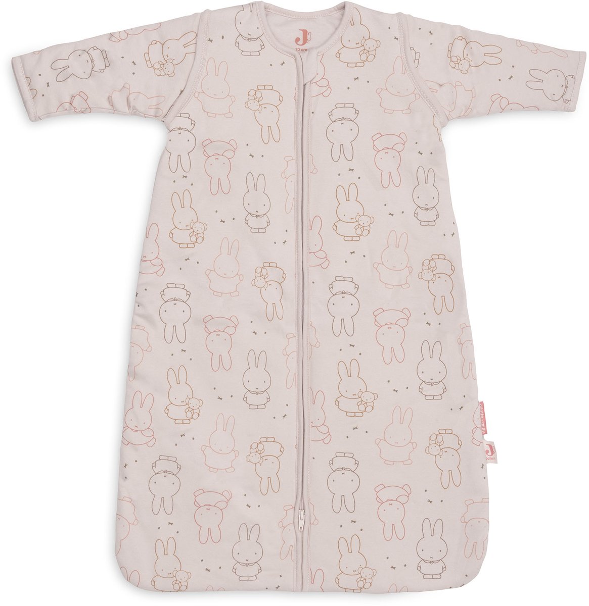 Jollein schlafsack mit abnehmbaren ärmeln 70cm miffy moments - silk rose