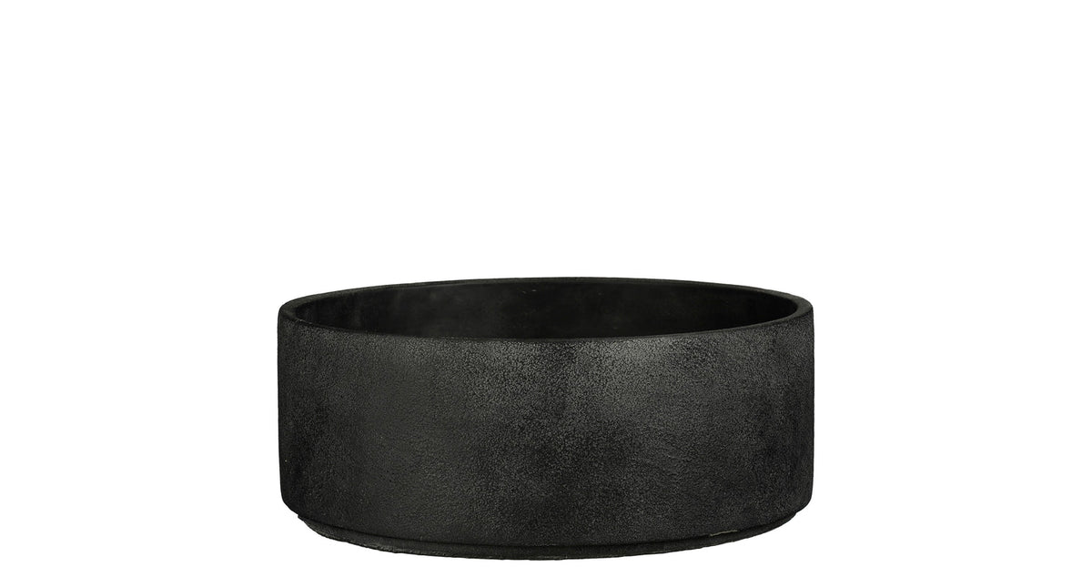 Venezia pot rond antraciet - h15,5xd38cm