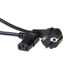 Voedingskabel act ak5018 cee7 7 mannetje haaks- c13 2 m zwart