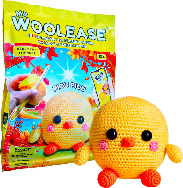 Geronimo games my woolease - haakpakket - crochet kit - piou piou the chick - diy - vanaf 12 jaar oud -