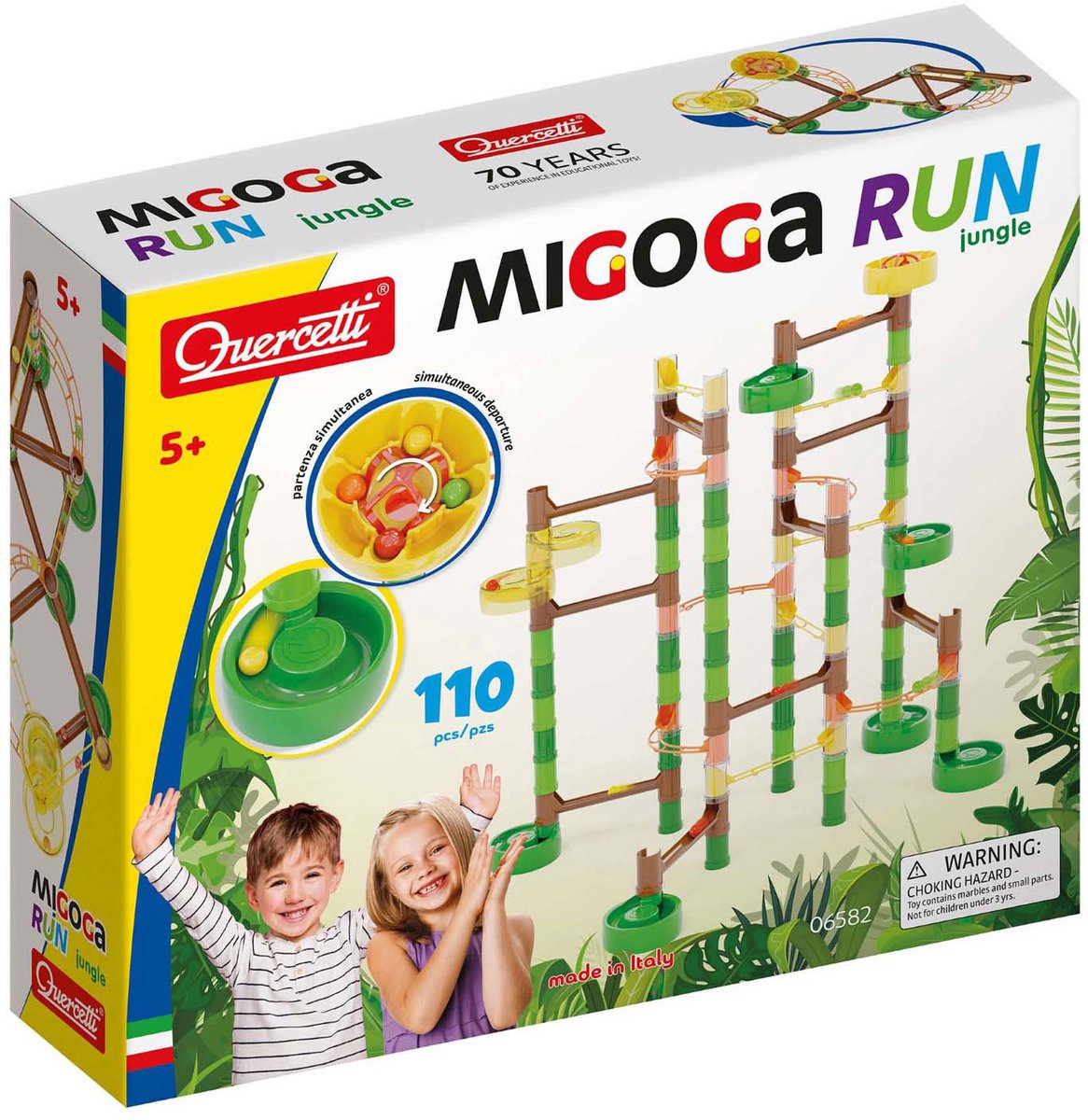 Quercetti Knikkerbaan Migoga Jungle, 110dlg.