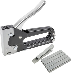 Wolfcraft - Nagler - Handnagler-Set mit 1000 Heftklammern - Tacker - 7090000