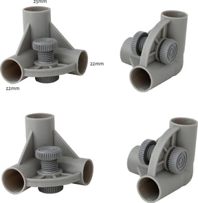 Eurotrail hoekstukken steekkast 25 22 mm 4pcs