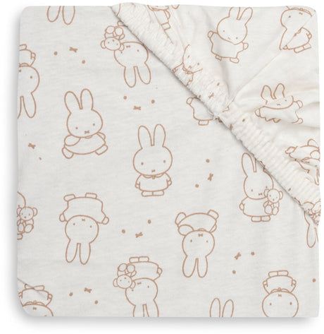 Jollein hoeslaken jersey 40 50x80 90cm miffy moments light terra