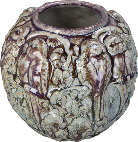 Hd collection vaas vogels aardewerk 22x22x19.5cm