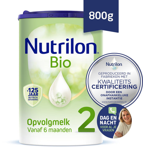 Nutrilon bio 2 - opvolgmelk 6-12 maanden - 800 gram - ie-org-02