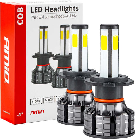 Amio led koplampen cobserie h7 dimlichten wit