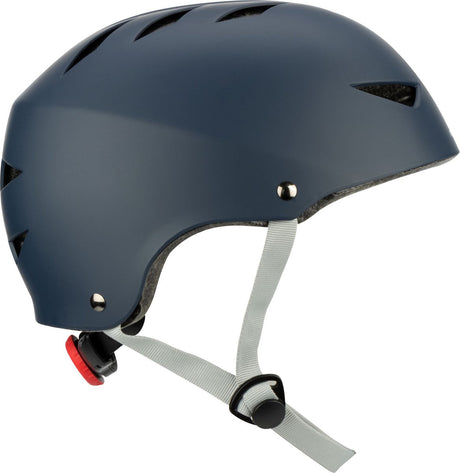 Nijdam Skatehelm verstellbar – Blue Streak – Größe S – Blaugrau