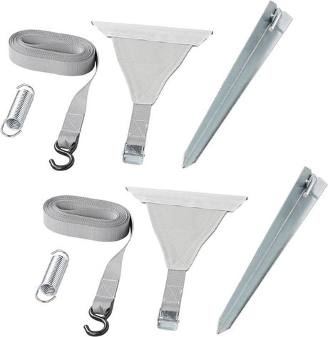 Proplus stormbandset met peesbevestiging en spanvering - 480 cm - 8-delig